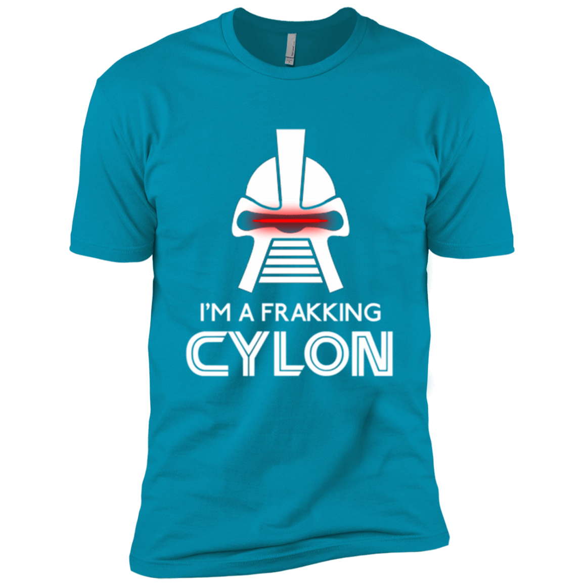 T-Shirts Turquoise / X-Small Frakking cylon Men's Premium T-Shirt