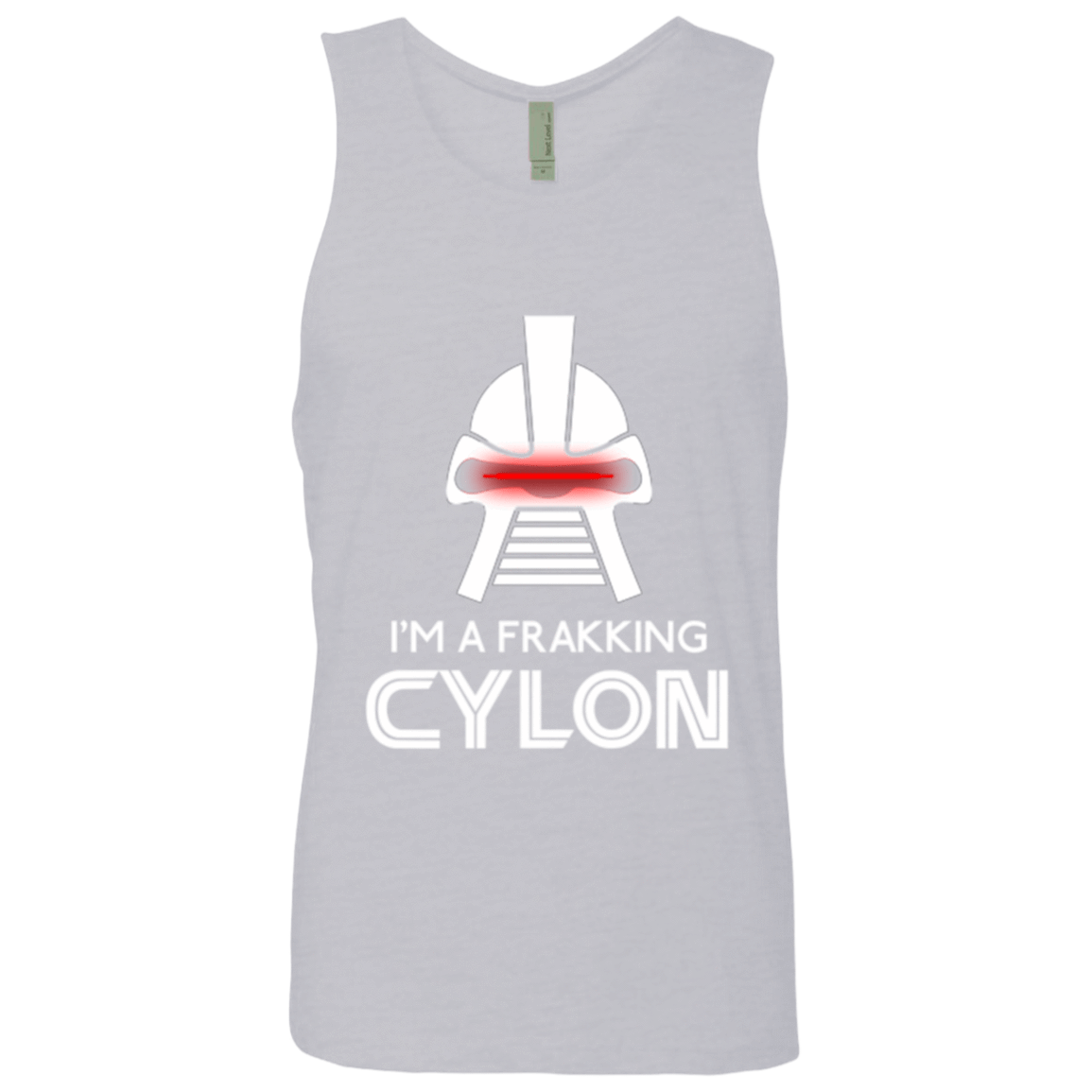 T-Shirts Heather Grey / Small Frakking cylon Men's Premium Tank Top