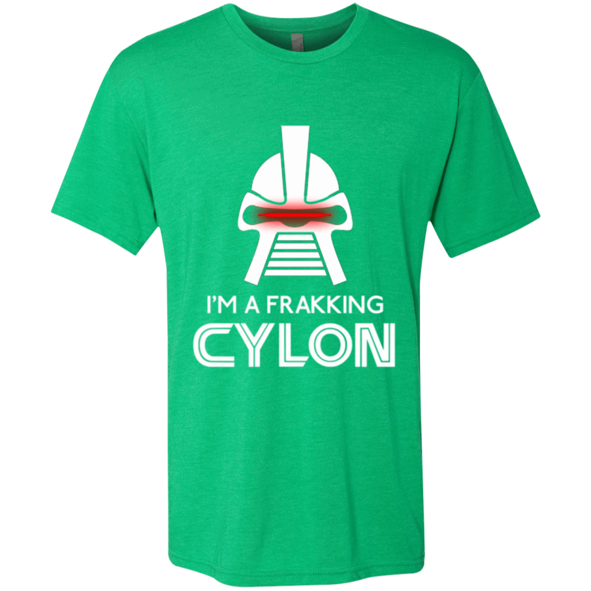 T-Shirts Envy / Small Frakking cylon Men's Triblend T-Shirt