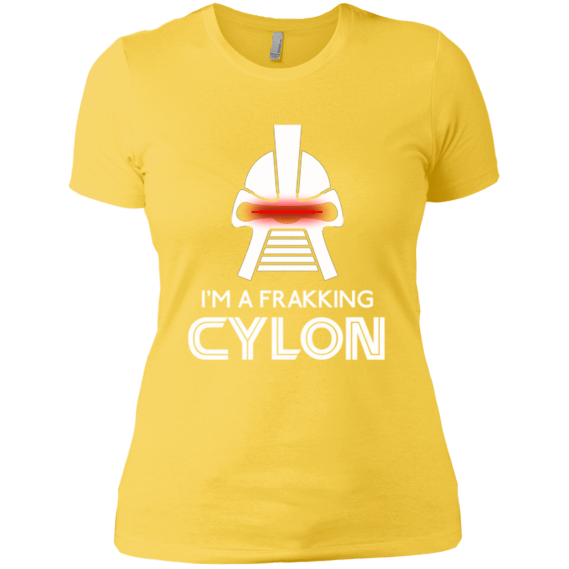 T-Shirts Vibrant Yellow / X-Small Frakking cylon Women's Premium T-Shirt