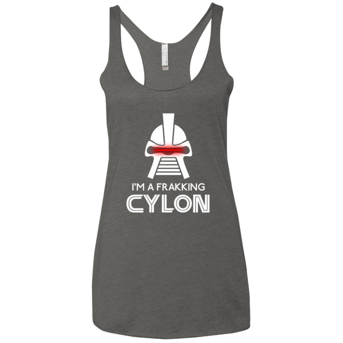 T-Shirts Premium Heather / X-Small Frakking cylon Women's Triblend Racerback Tank