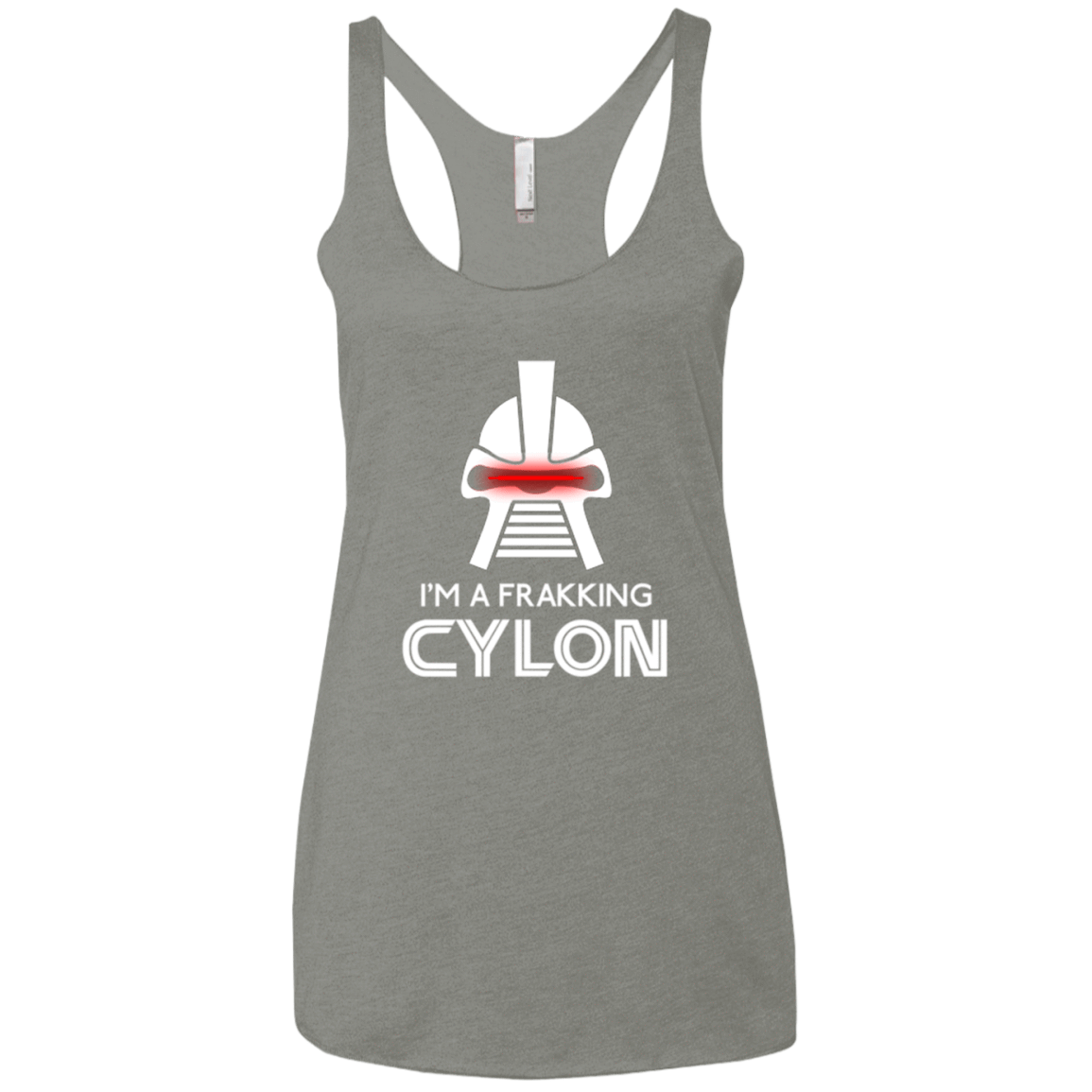 T-Shirts Venetian Grey / X-Small Frakking cylon Women's Triblend Racerback Tank