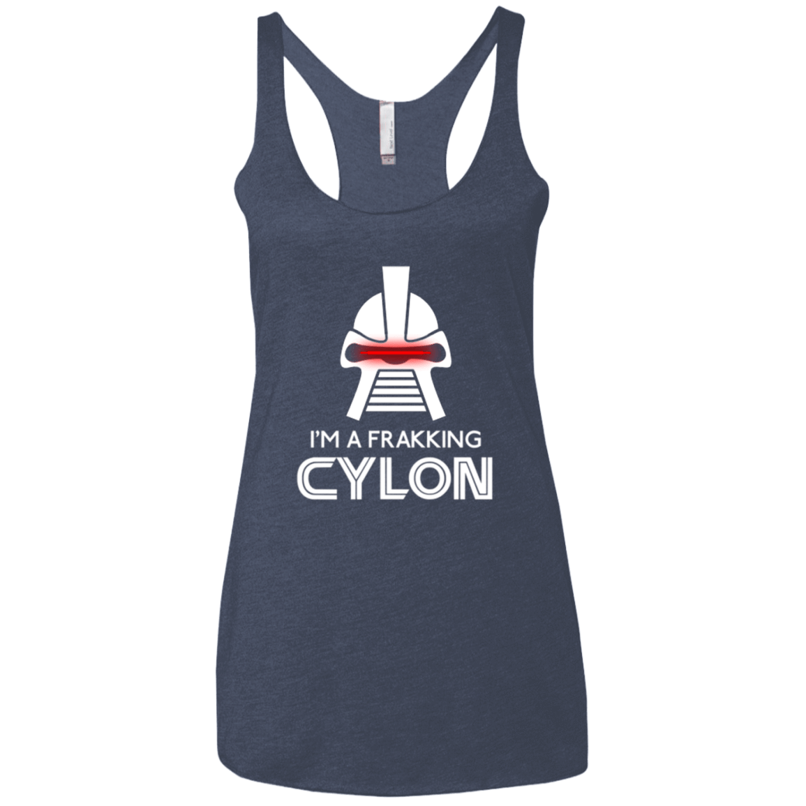 T-Shirts Vintage Navy / X-Small Frakking cylon Women's Triblend Racerback Tank
