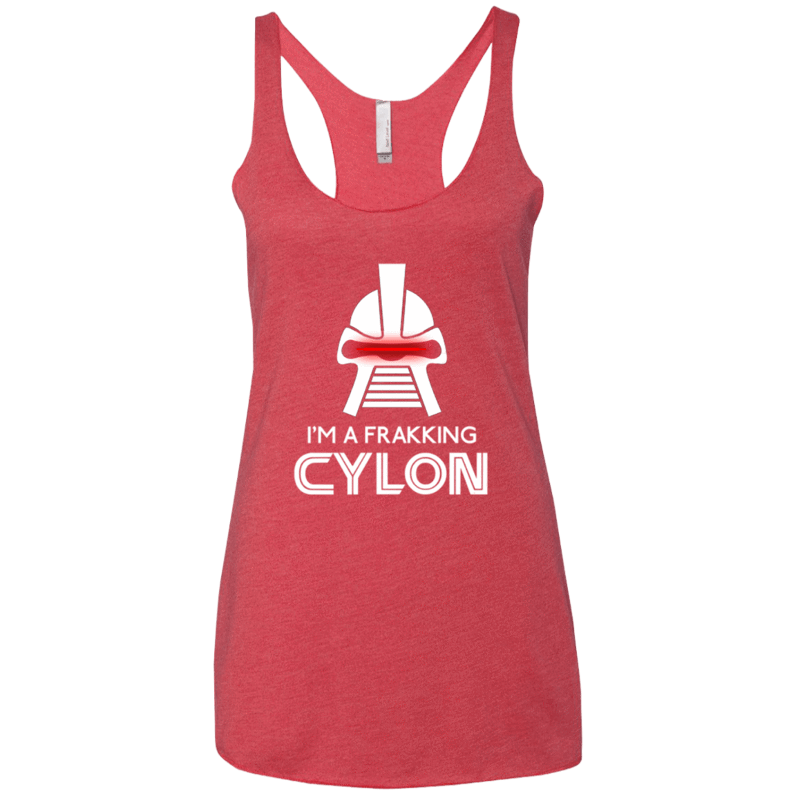 T-Shirts Vintage Red / X-Small Frakking cylon Women's Triblend Racerback Tank