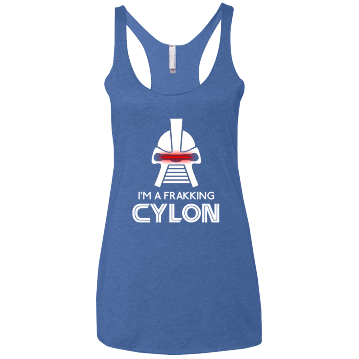 T-Shirts Vintage Royal / X-Small Frakking cylon Women's Triblend Racerback Tank