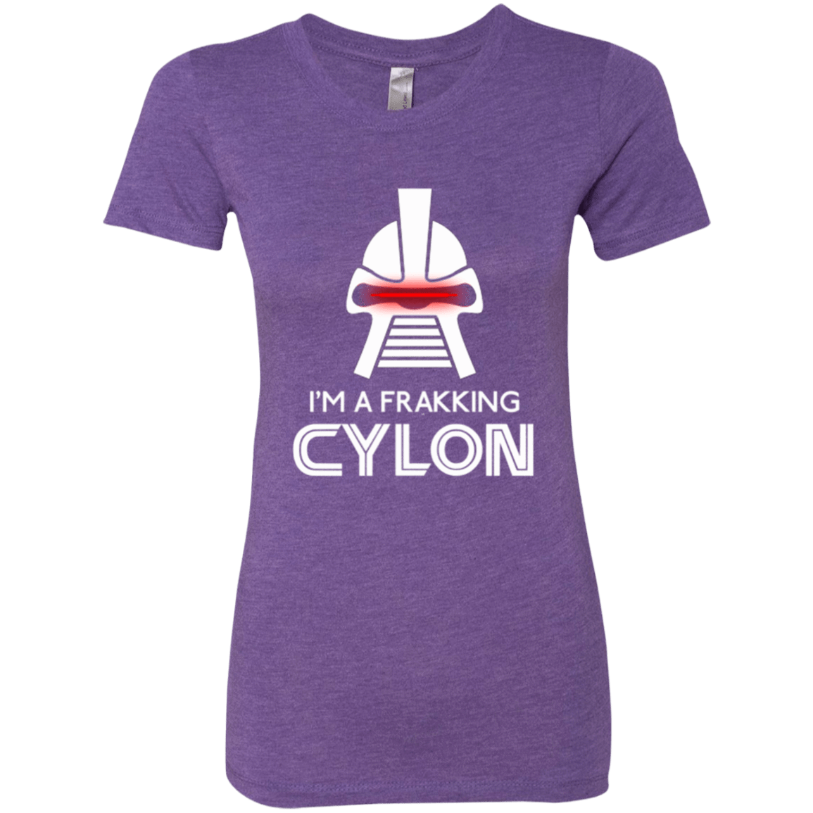 T-Shirts Purple Rush / Small Frakking cylon Women's Triblend T-Shirt