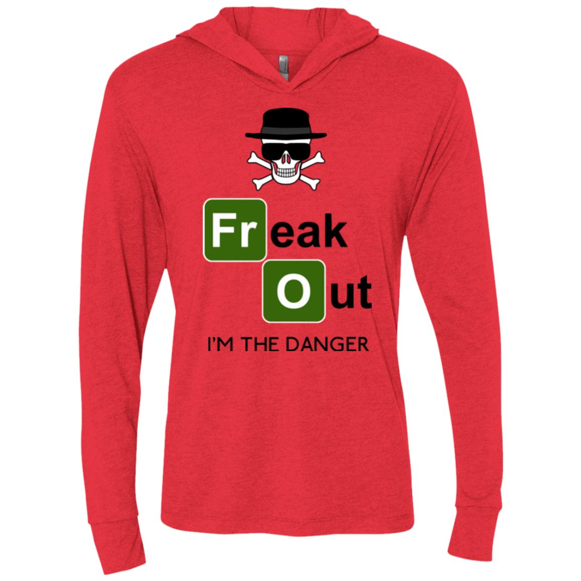 T-Shirts Vintage Red / X-Small Freaking danger Triblend Long Sleeve Hoodie Tee