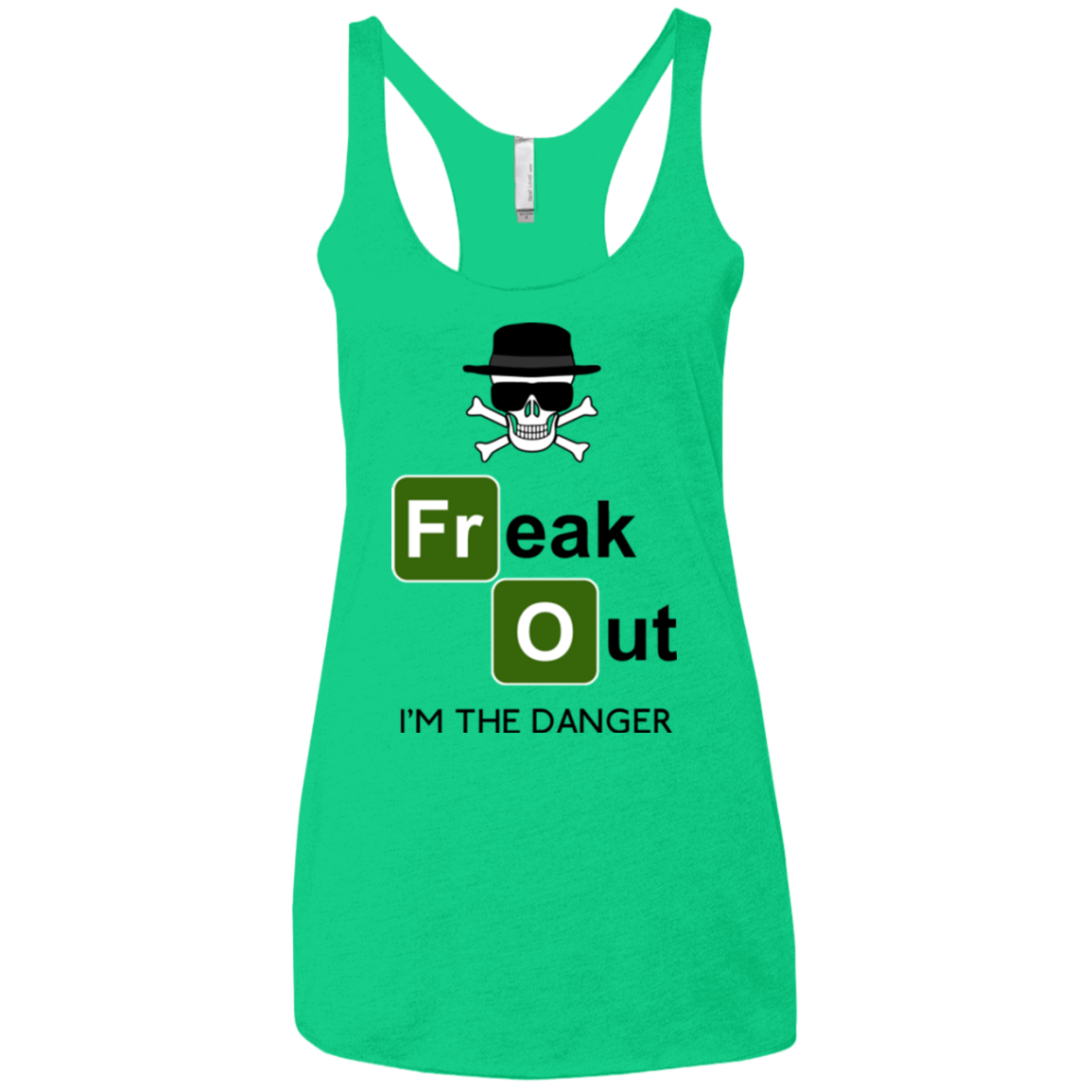 T-Shirts Envy / X-Small Freaking danger Women's Triblend Racerback Tank