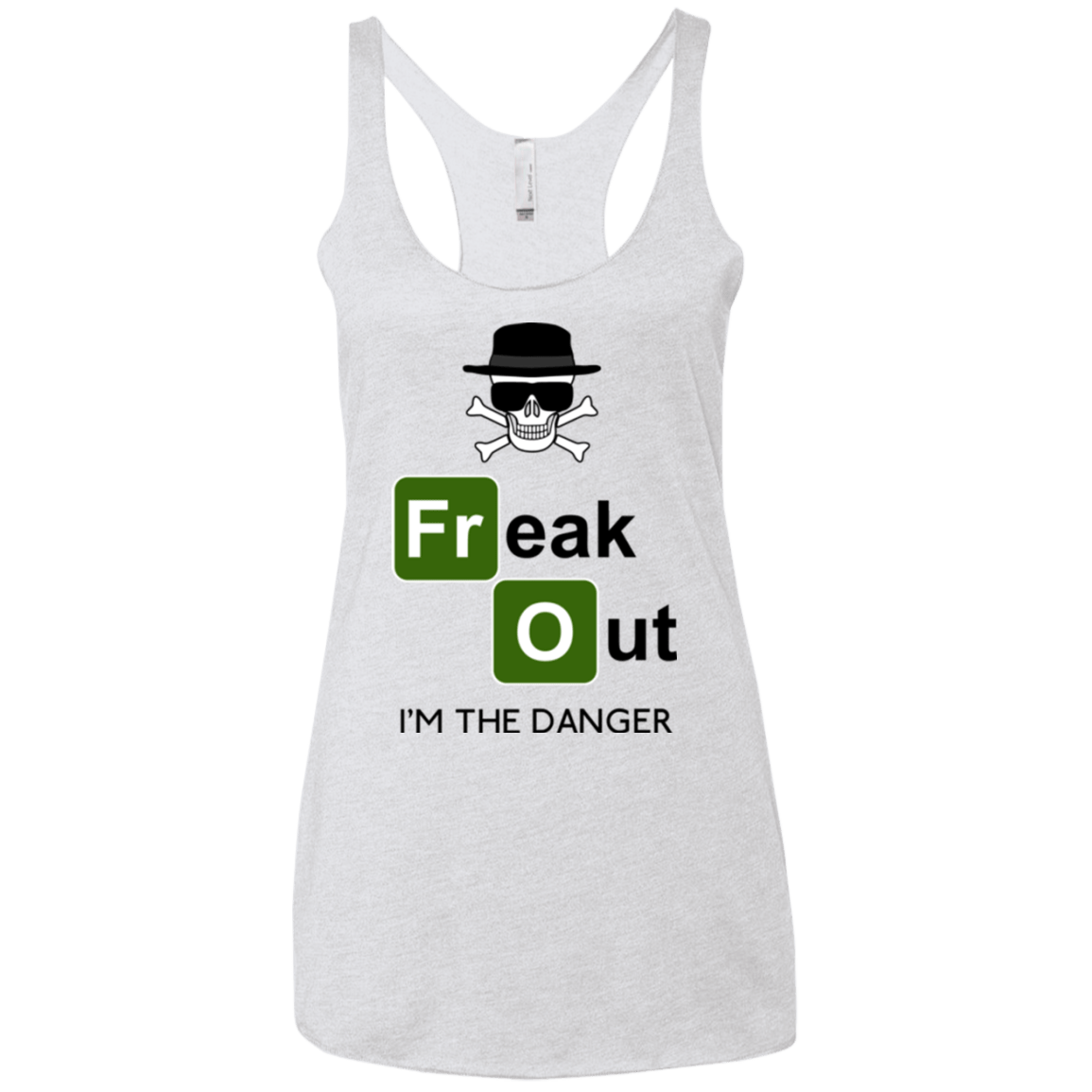 T-Shirts Heather White / X-Small Freaking danger Women's Triblend Racerback Tank