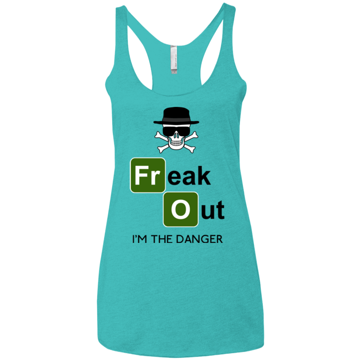 T-Shirts Tahiti Blue / X-Small Freaking danger Women's Triblend Racerback Tank