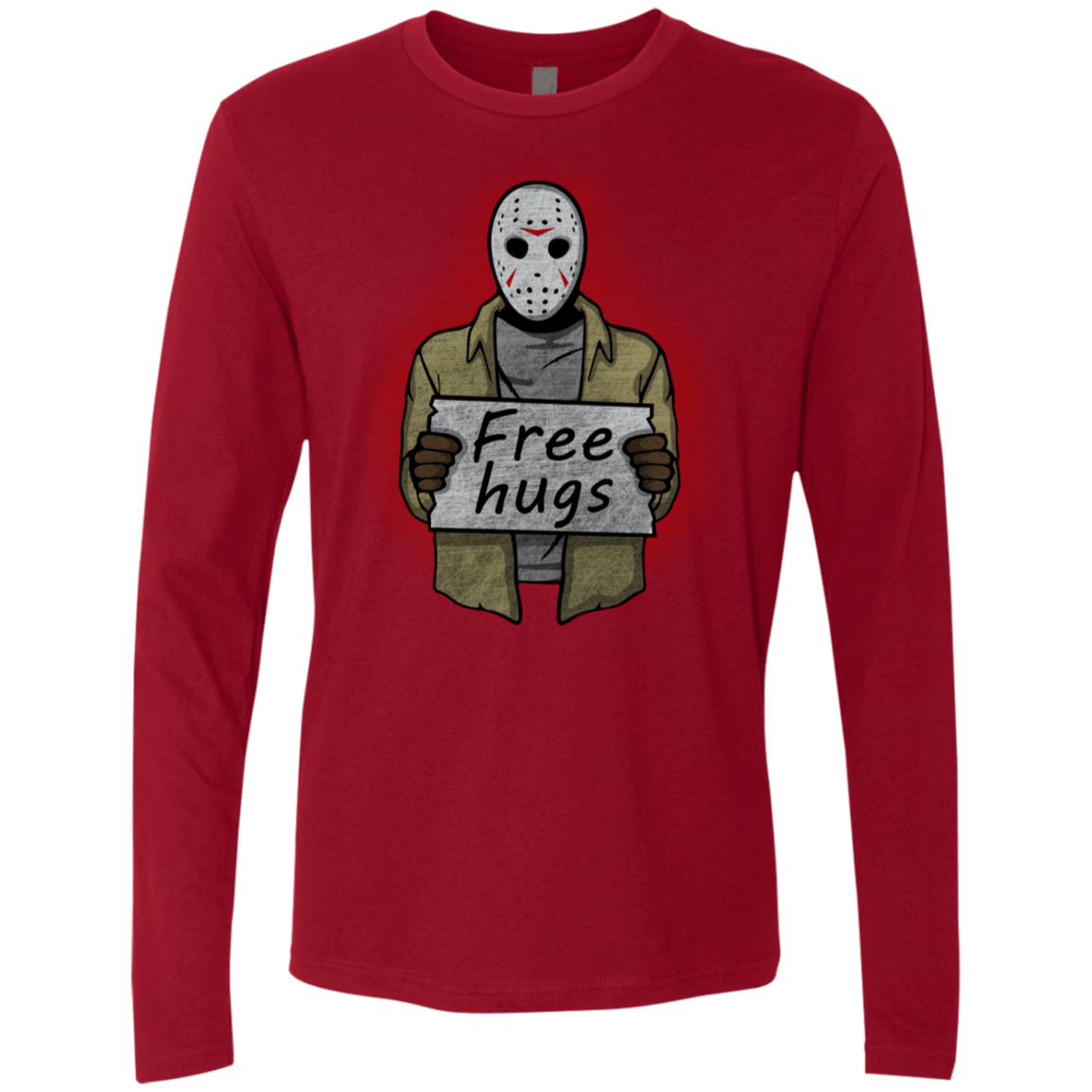 T-Shirts Cardinal / S Free Hugs Jason Men's Premium Long Sleeve