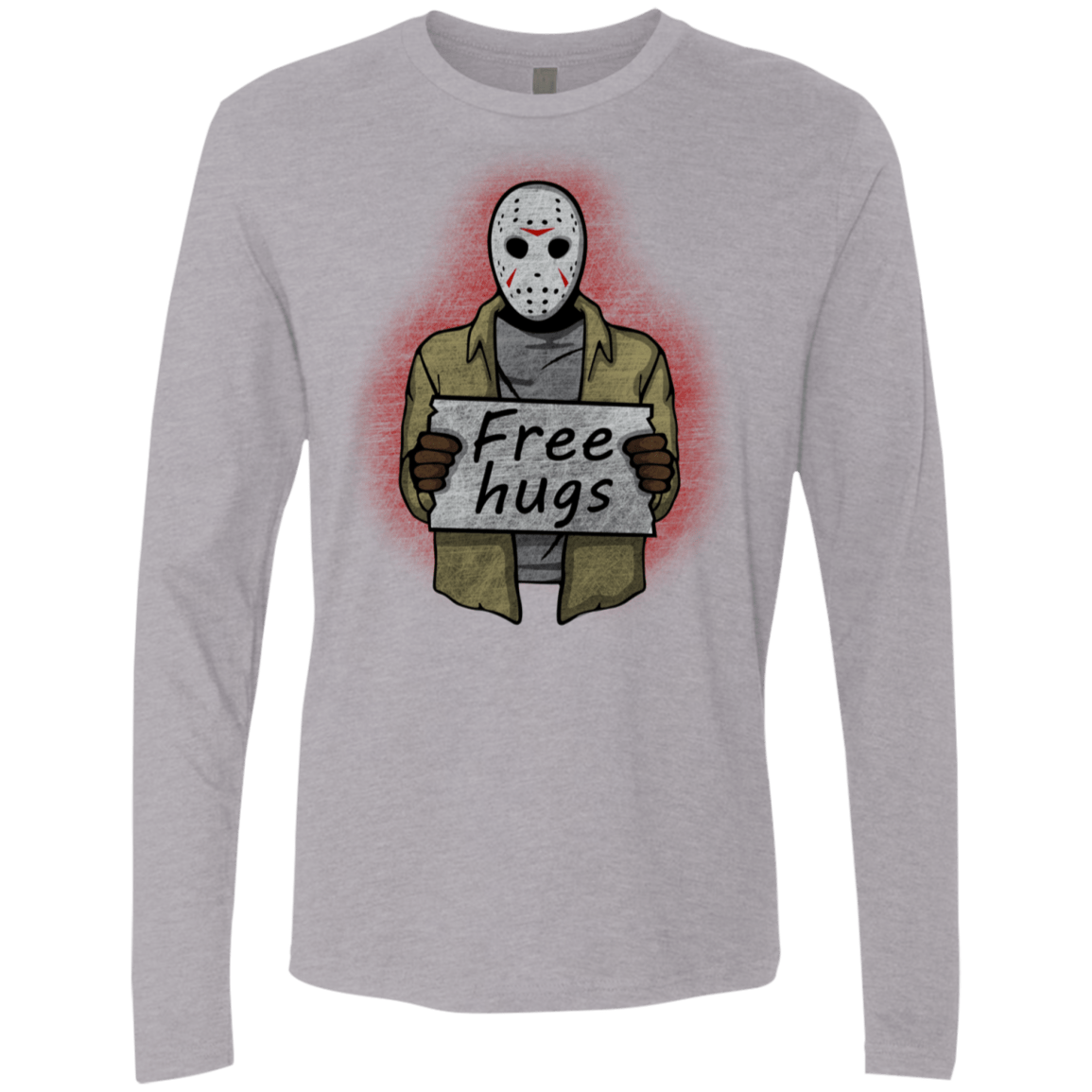 T-Shirts Heather Grey / S Free Hugs Jason Men's Premium Long Sleeve