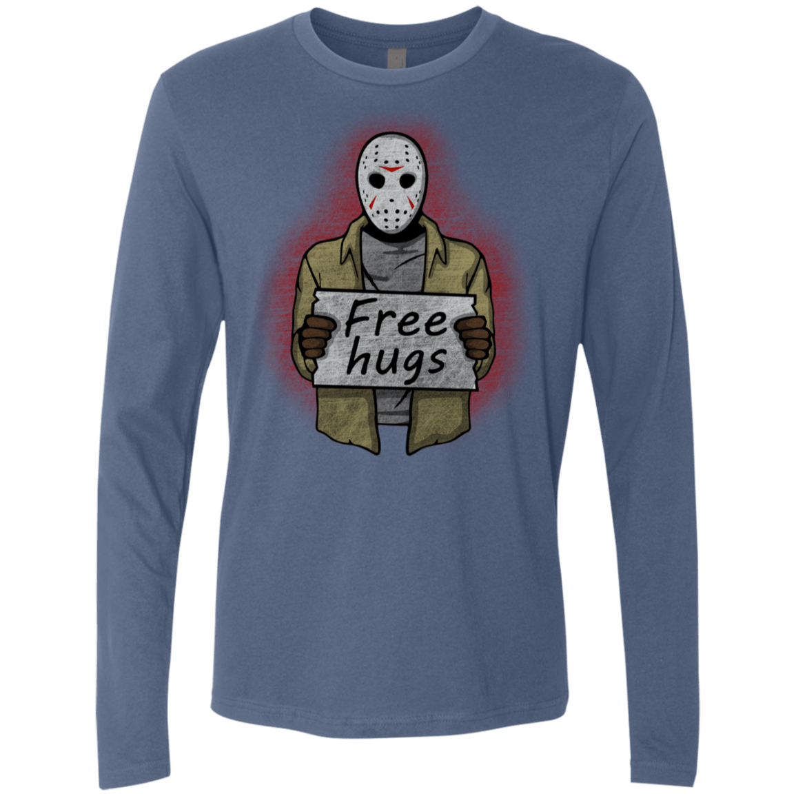 T-Shirts Indigo / S Free Hugs Jason Men's Premium Long Sleeve
