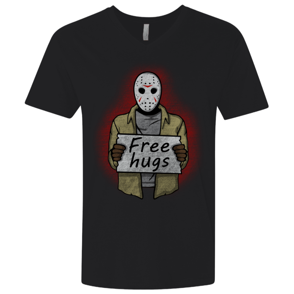 T-Shirts Black / X-Small Free Hugs Jason Men's Premium V-Neck