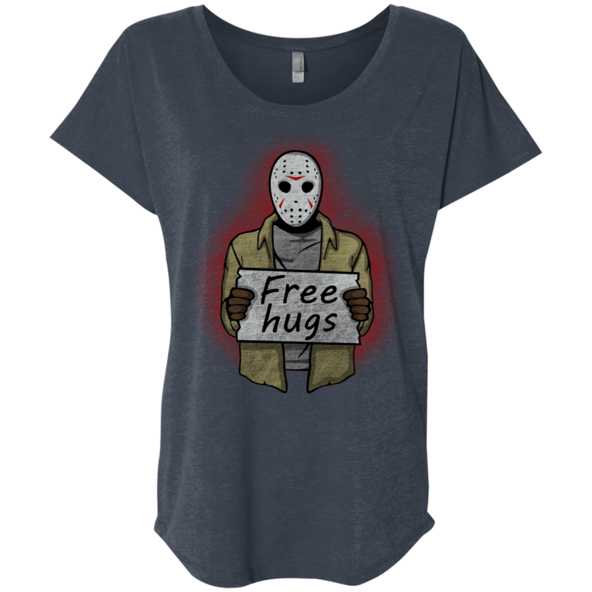 T-Shirts Vintage Navy / X-Small Free Hugs Jason Triblend Dolman Sleeve