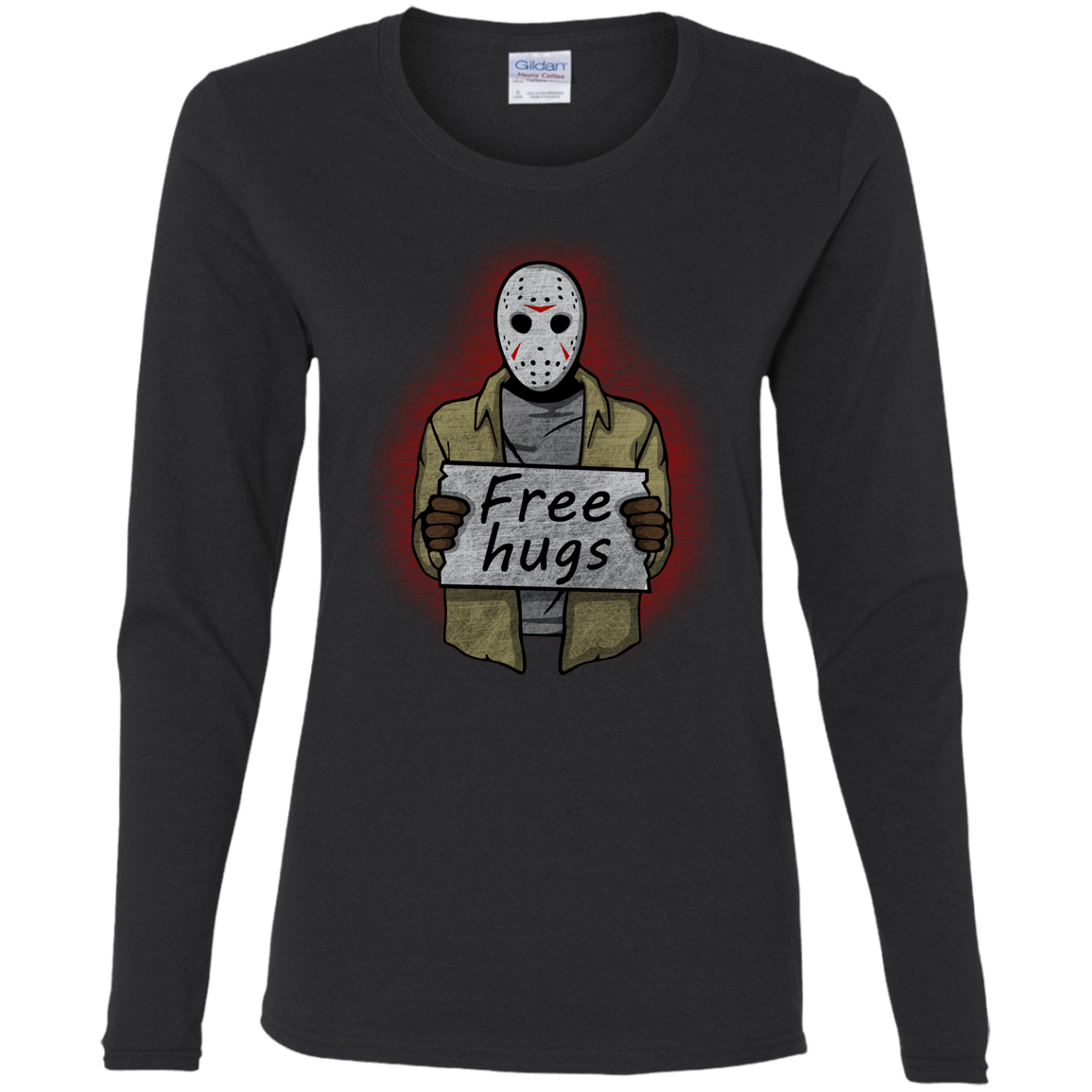 T-Shirts Black / S Free Hugs Jason Women's Long Sleeve T-Shirt