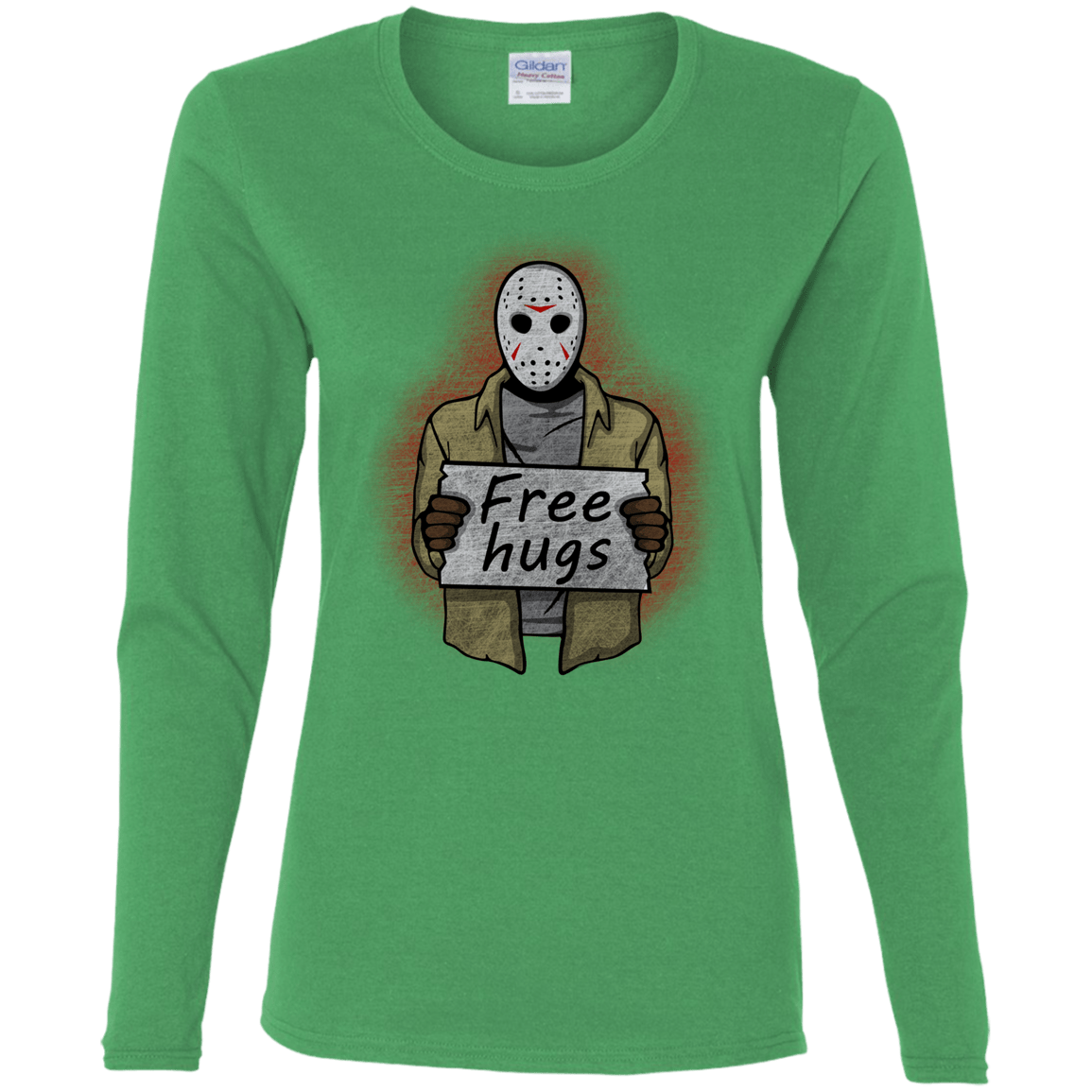 T-Shirts Irish Green / S Free Hugs Jason Women's Long Sleeve T-Shirt