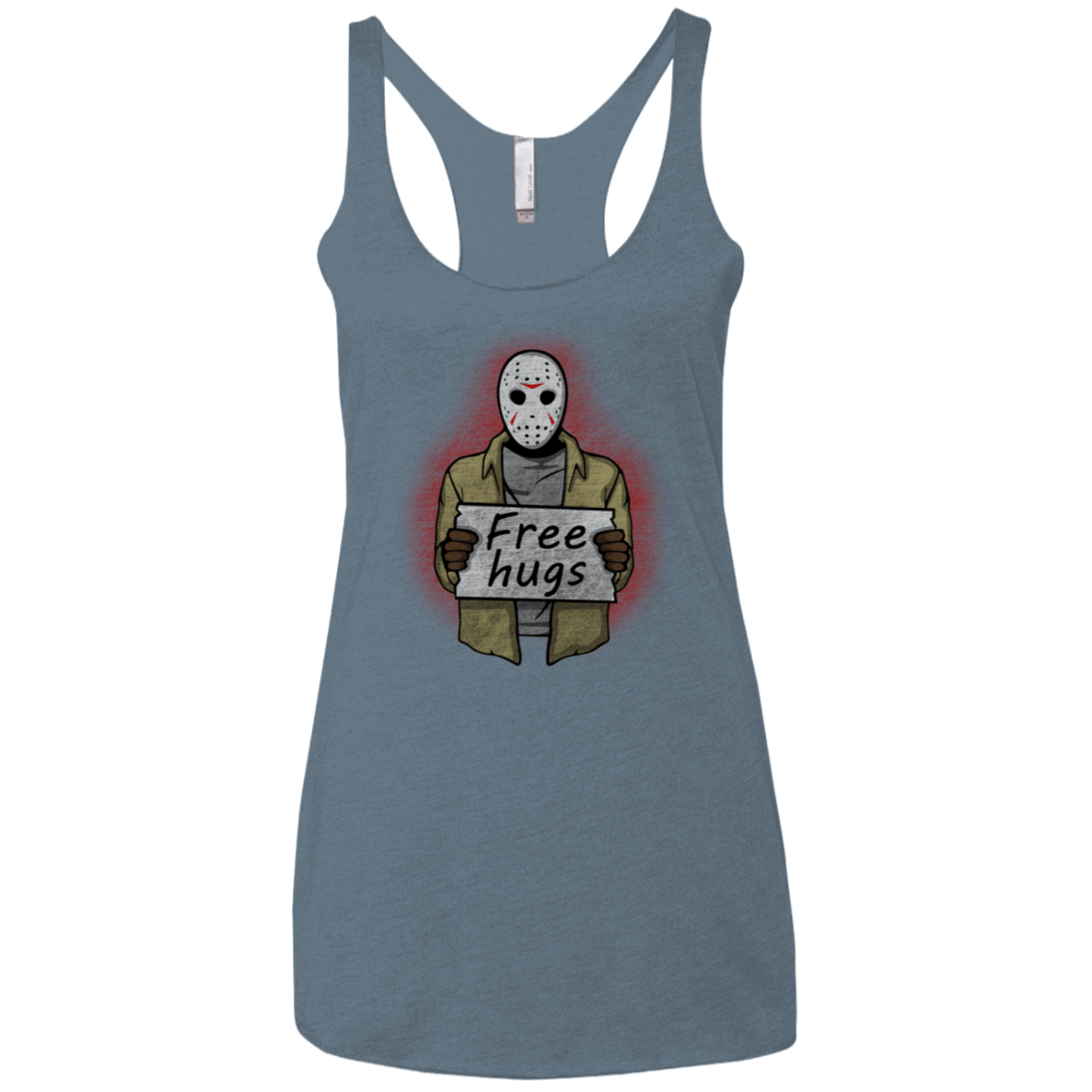 T-Shirts Indigo / X-Small Free Hugs Jason Women's Triblend Racerback Tank
