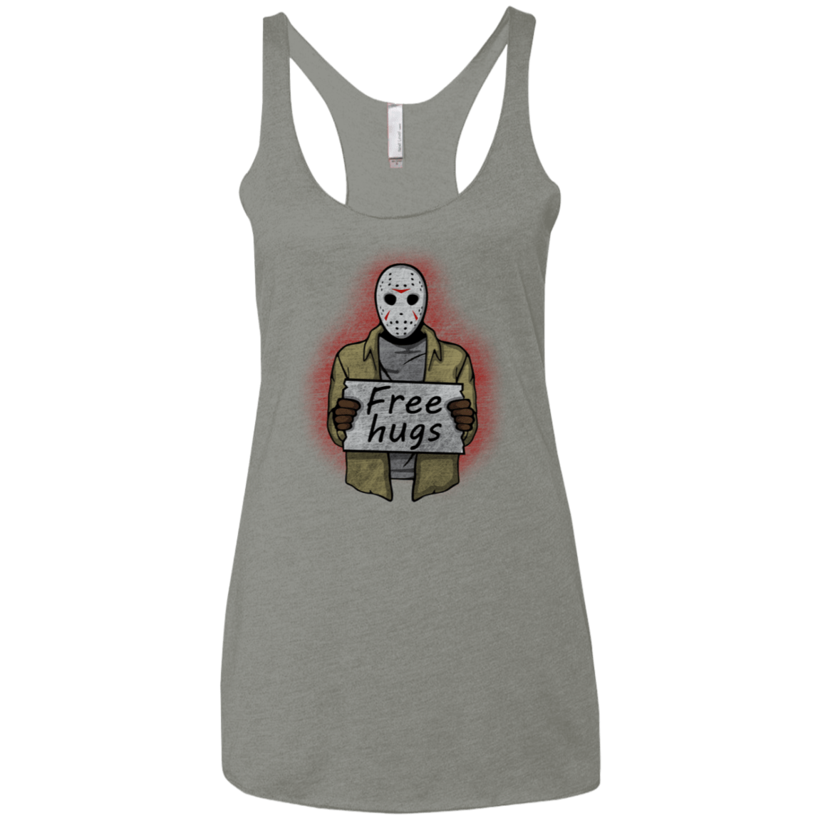 T-Shirts Venetian Grey / X-Small Free Hugs Jason Women's Triblend Racerback Tank