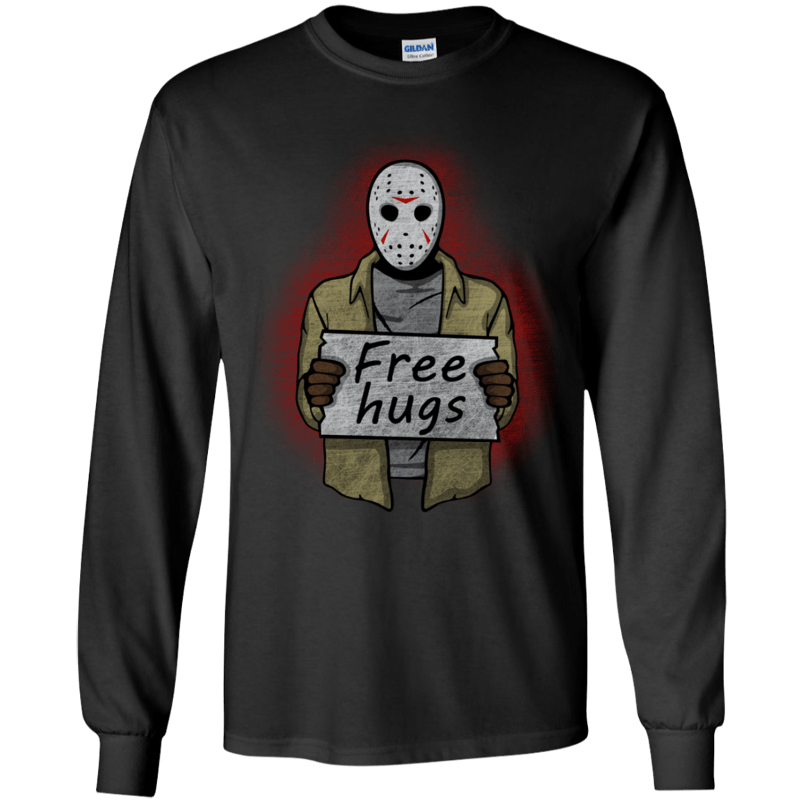 T-Shirts Black / YS Free Hugs Jason Youth Long Sleeve T-Shirt