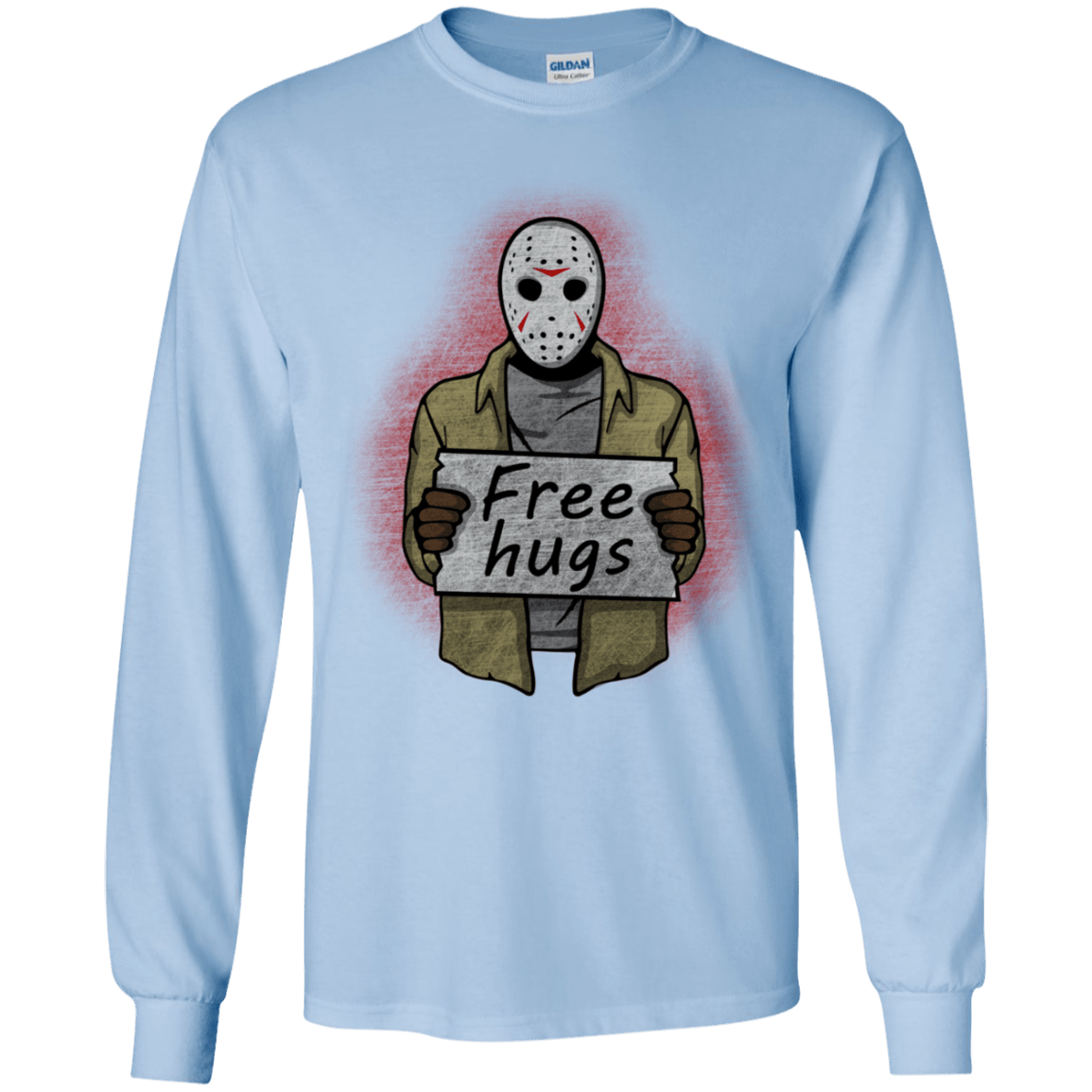 T-Shirts Light Blue / YS Free Hugs Jason Youth Long Sleeve T-Shirt