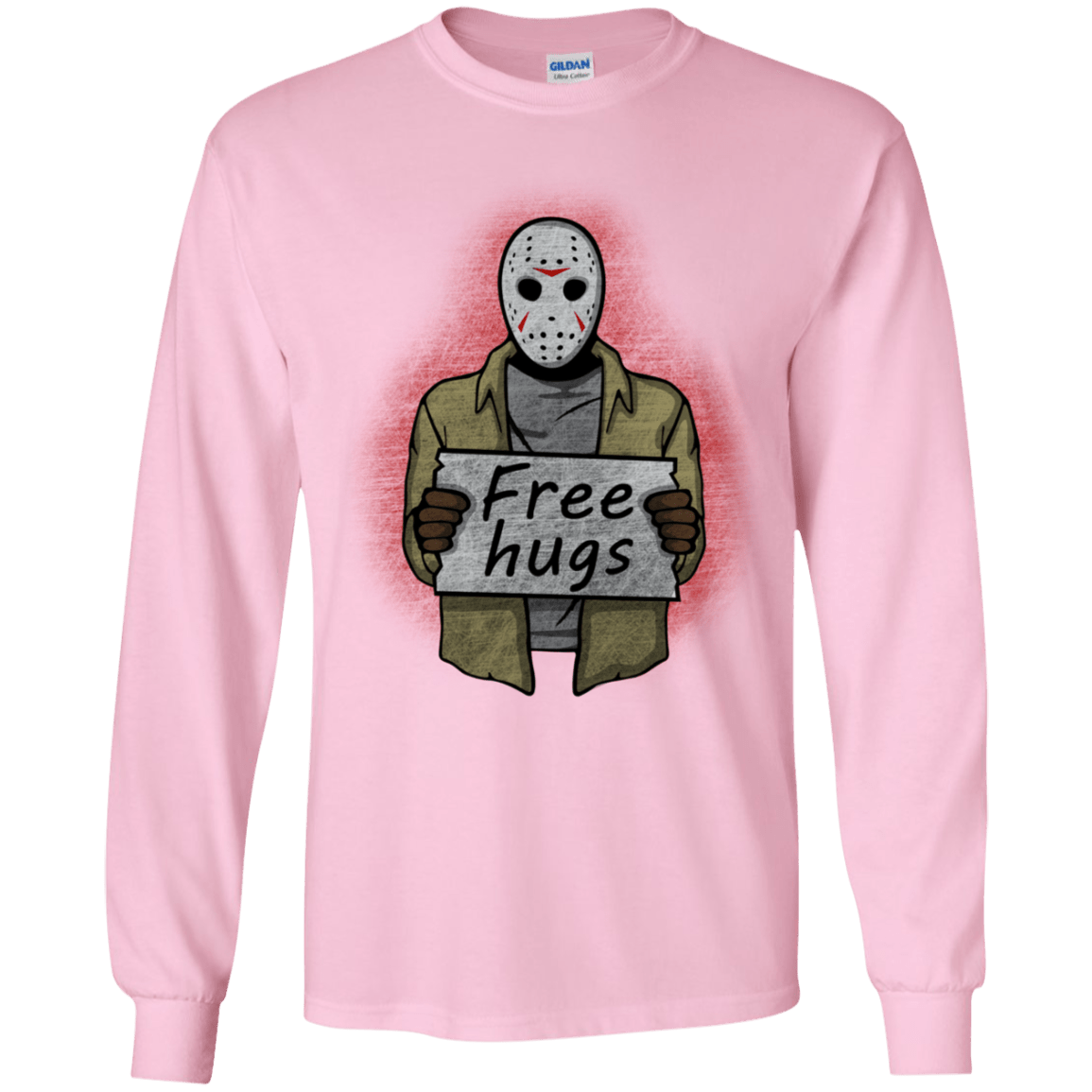 T-Shirts Light Pink / YS Free Hugs Jason Youth Long Sleeve T-Shirt