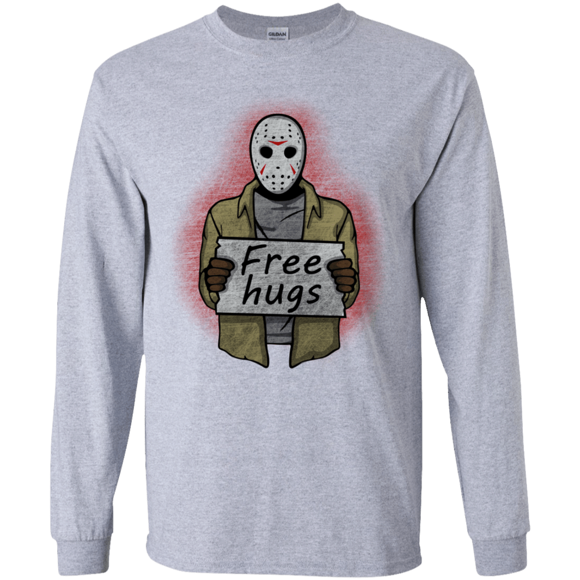 T-Shirts Sport Grey / YS Free Hugs Jason Youth Long Sleeve T-Shirt
