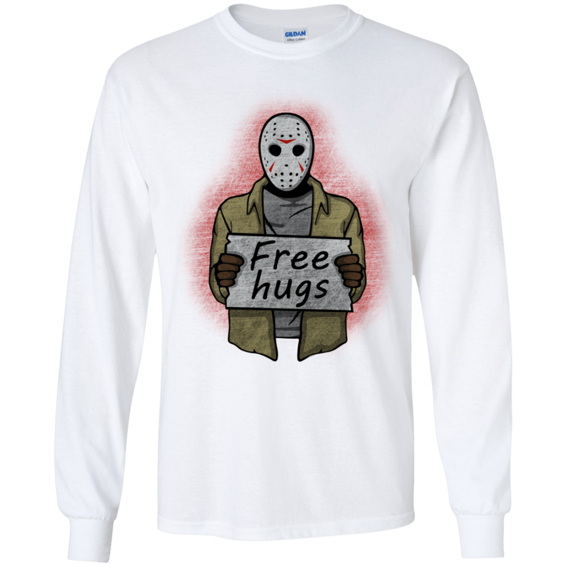 T-Shirts White / YS Free Hugs Jason Youth Long Sleeve T-Shirt