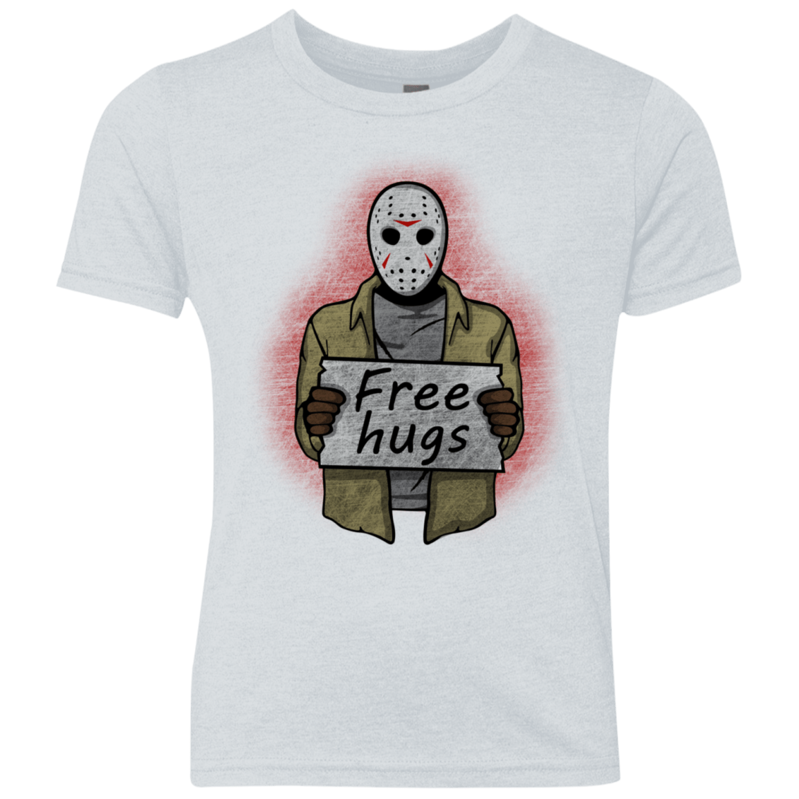 T-Shirts Heather White / YXS Free Hugs Jason Youth Triblend T-Shirt
