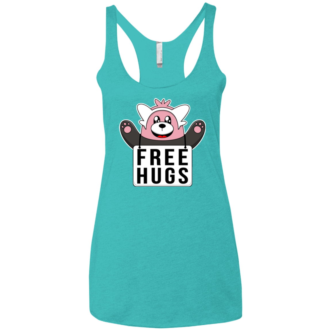 T-Shirts Tahiti Blue / X-Small Free Hugs Women's Triblend Racerback Tank