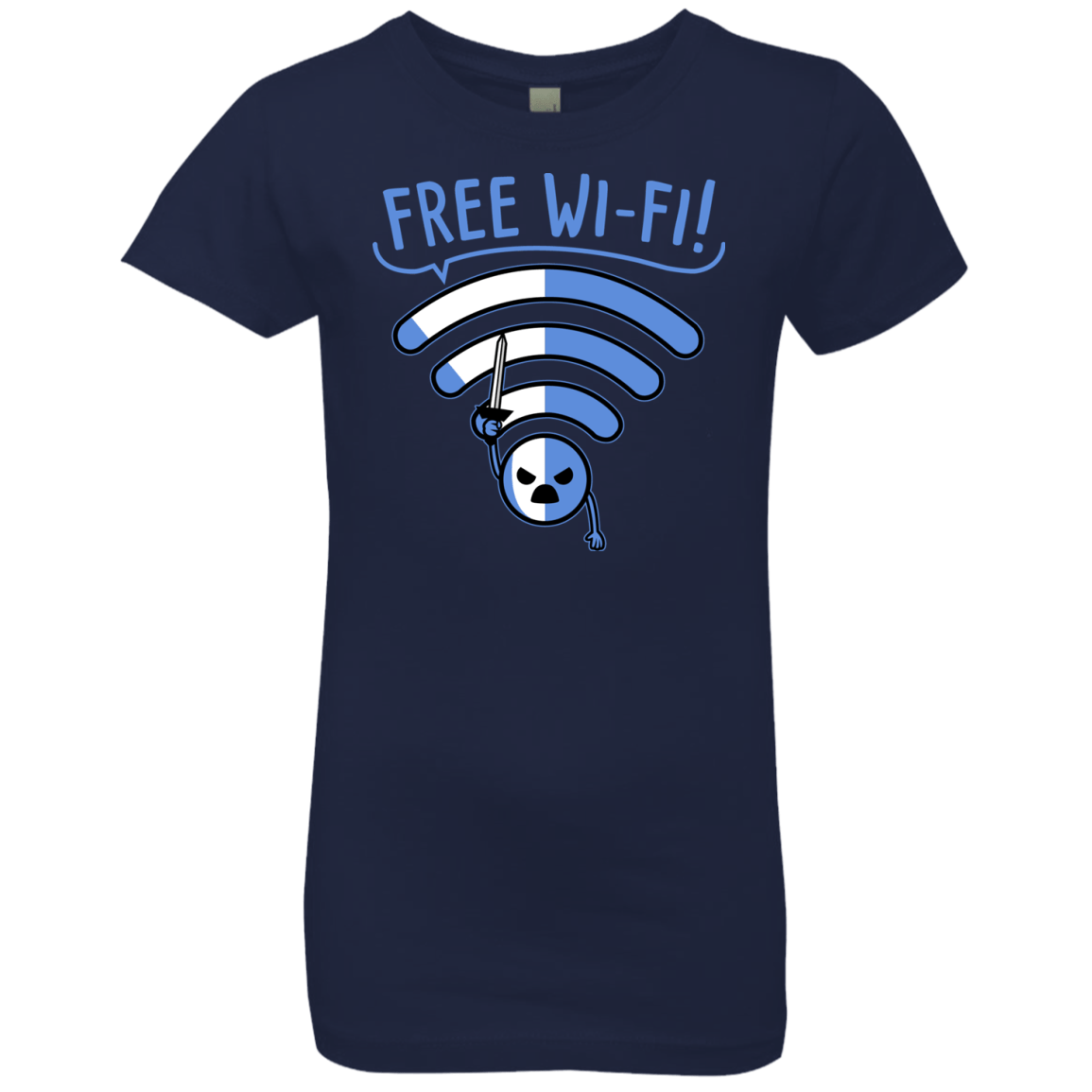 T-Shirts Midnight Navy / YXS Free Wi-Fi! Girls Premium T-Shirt