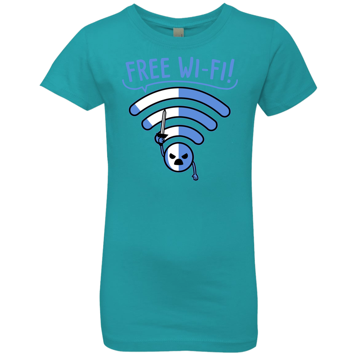 T-Shirts Tahiti Blue / YXS Free Wi-Fi! Girls Premium T-Shirt