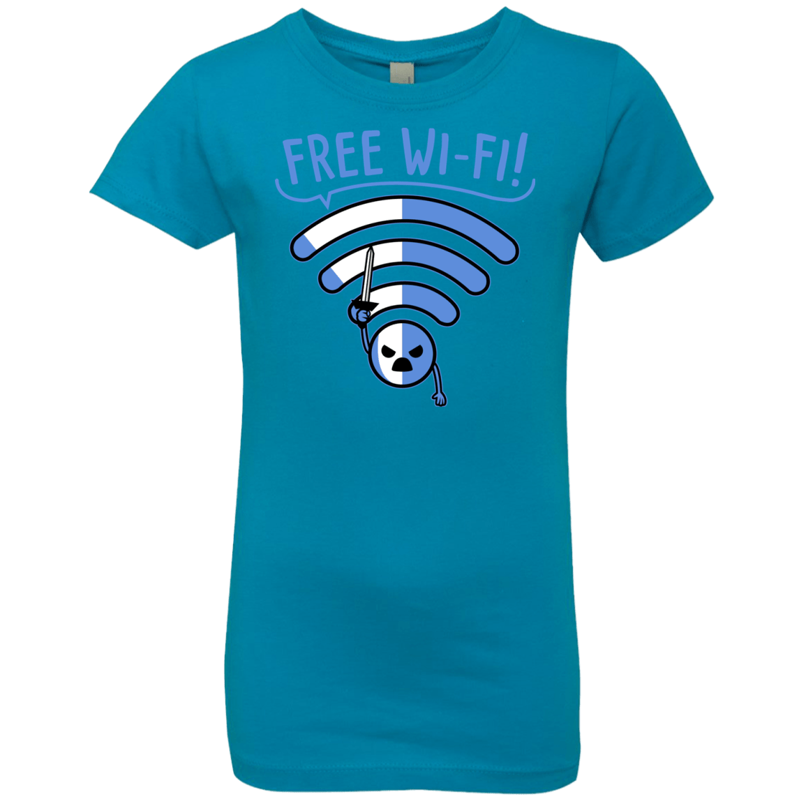 T-Shirts Turquoise / YXS Free Wi-Fi! Girls Premium T-Shirt