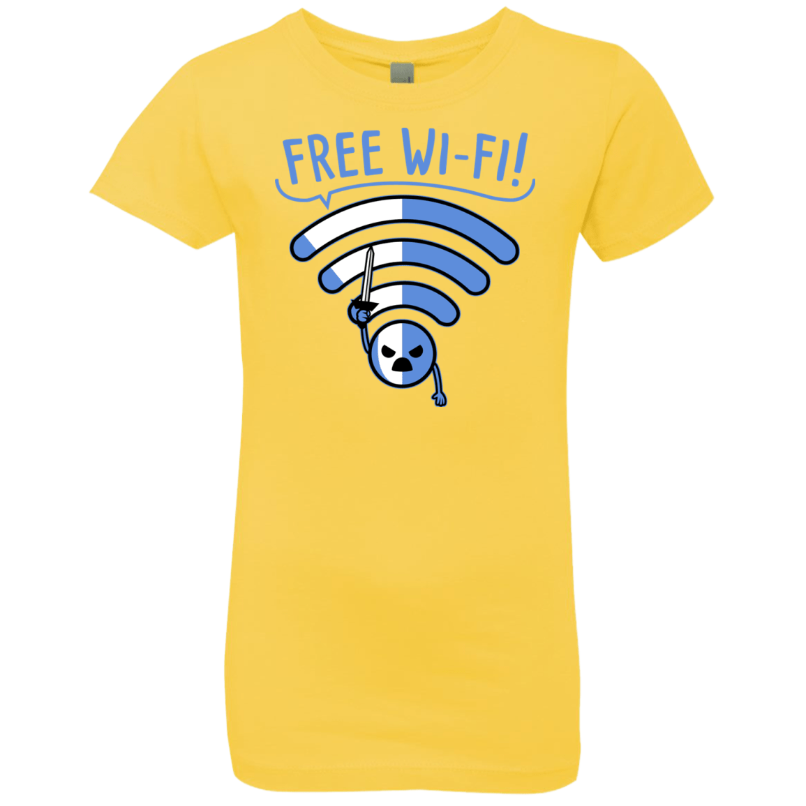 T-Shirts Vibrant Yellow / YXS Free Wi-Fi! Girls Premium T-Shirt