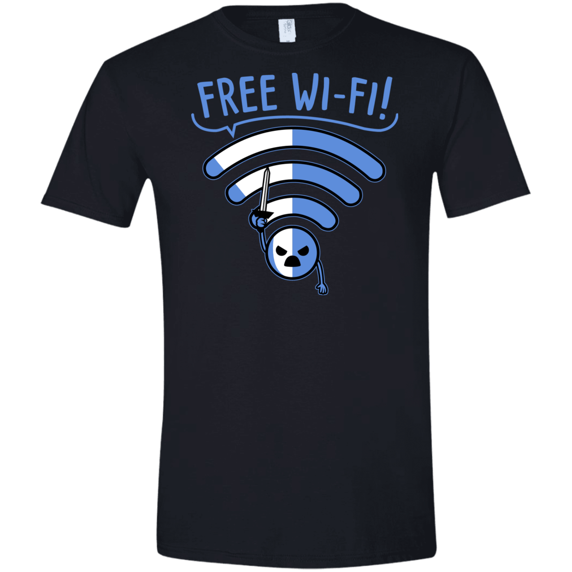 T-Shirts Black / X-Small Free Wi-Fi! Men's Semi-Fitted Softstyle