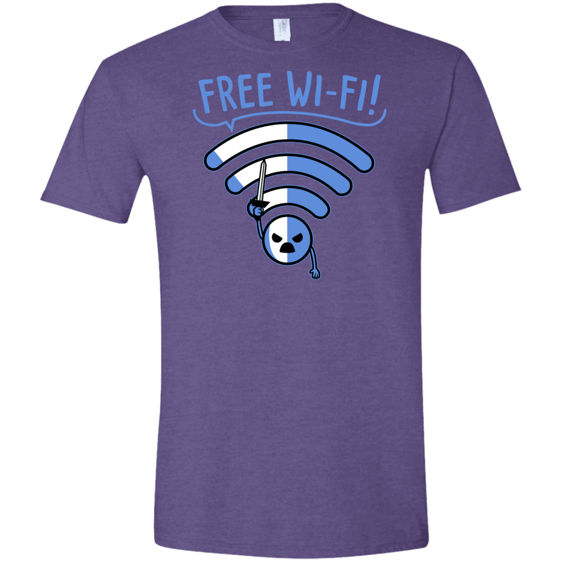 T-Shirts Heather Purple / S Free Wi-Fi! Men's Semi-Fitted Softstyle