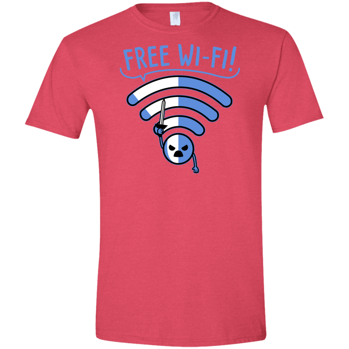 T-Shirts Heather Red / S Free Wi-Fi! Men's Semi-Fitted Softstyle