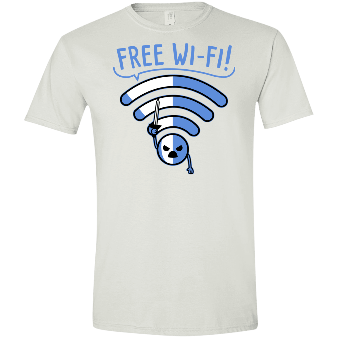T-Shirts White / X-Small Free Wi-Fi! Men's Semi-Fitted Softstyle