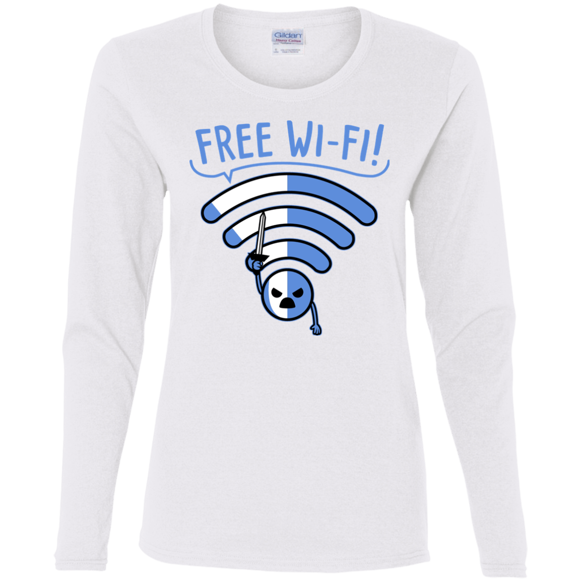 T-Shirts White / S Free Wi-Fi! Women's Long Sleeve T-Shirt