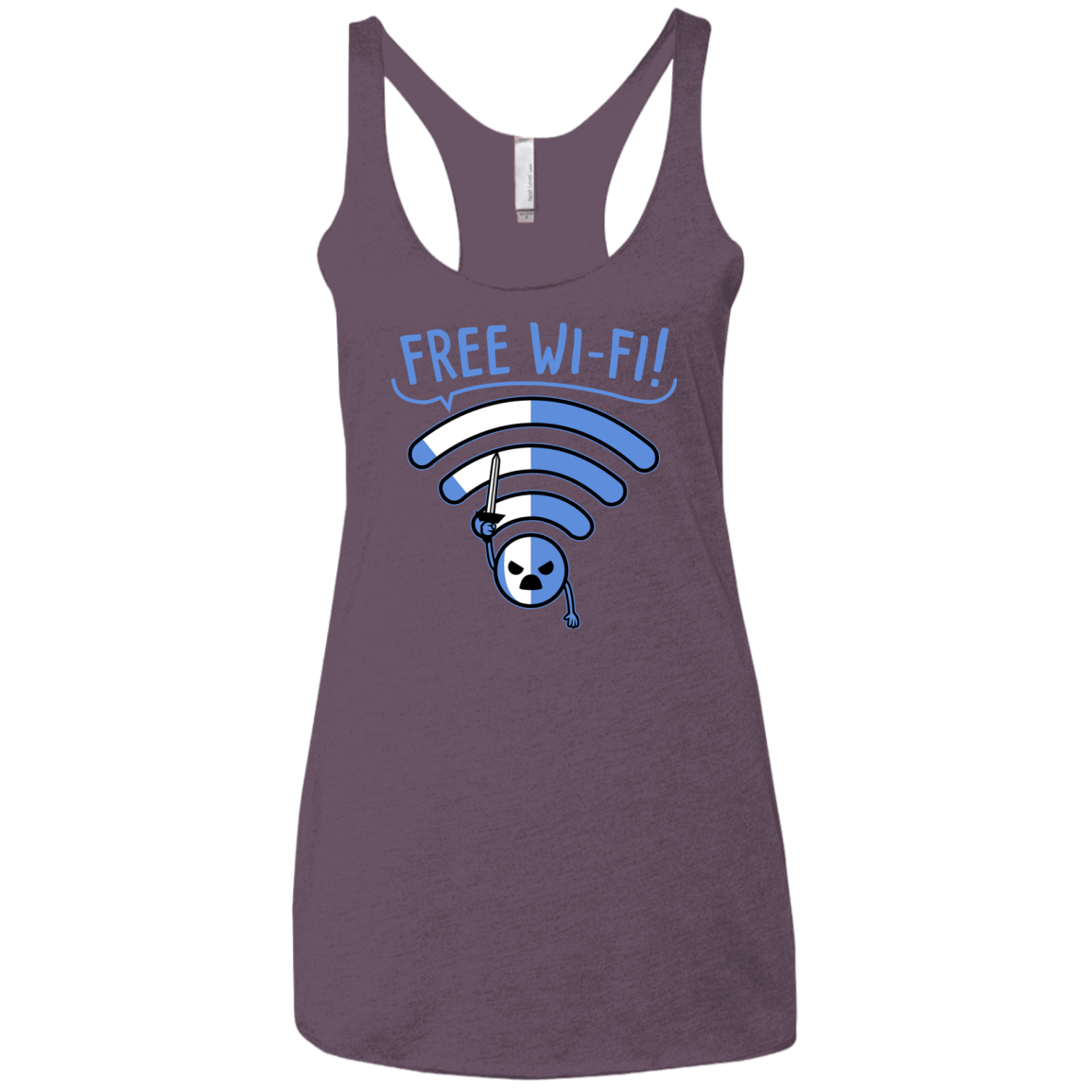 T-Shirts Vintage Purple / X-Small Free Wi-Fi! Women's Triblend Racerback Tank