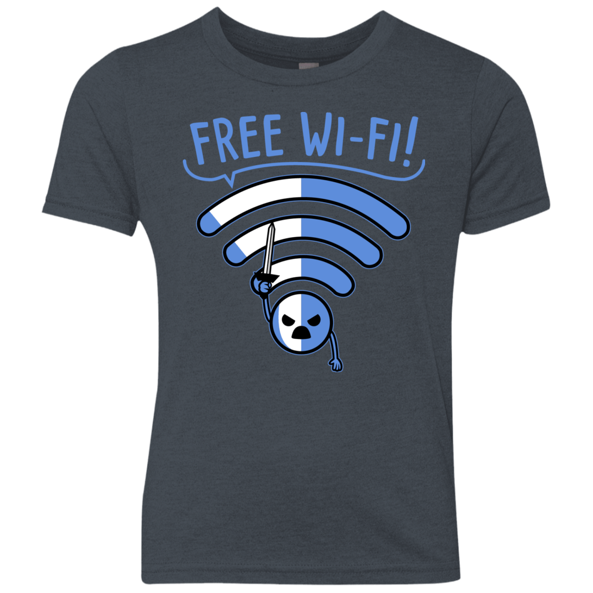 T-Shirts Vintage Navy / YXS Free Wi-Fi! Youth Triblend T-Shirt