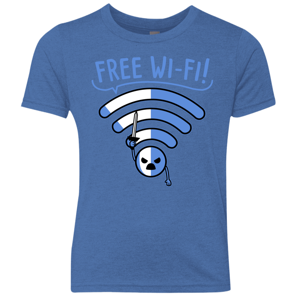 T-Shirts Vintage Royal / YXS Free Wi-Fi! Youth Triblend T-Shirt