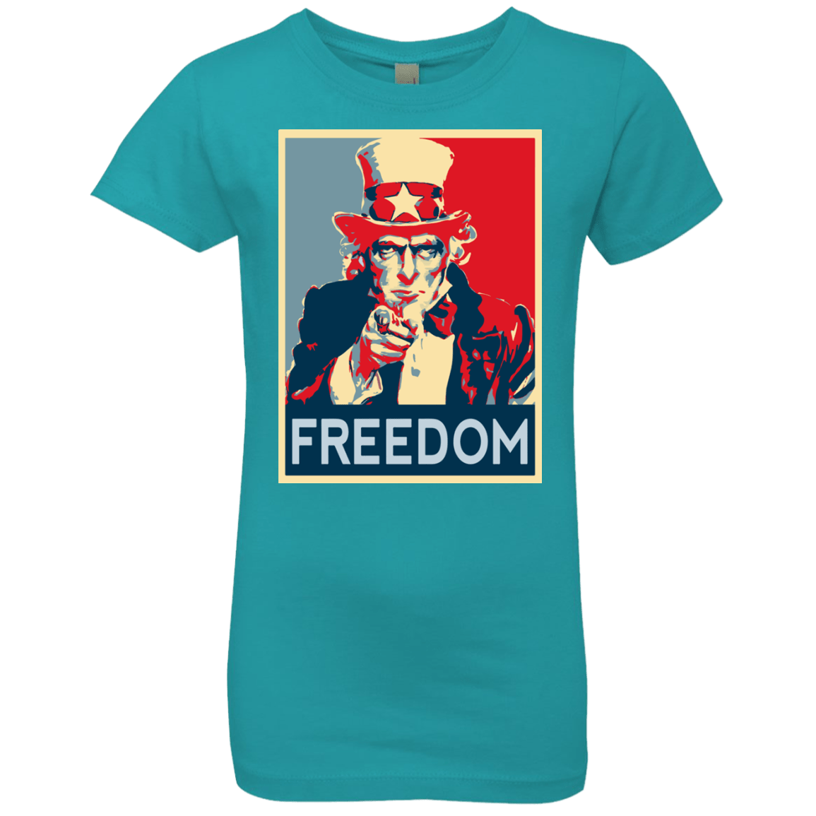T-Shirts Tahiti Blue / YXS Freedom Girls Premium T-Shirt