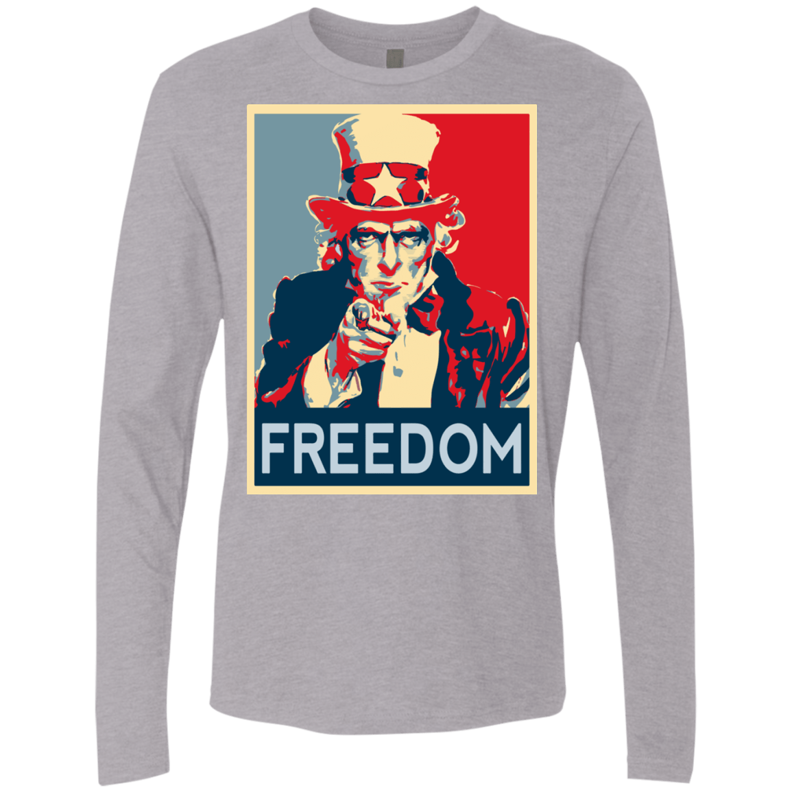 T-Shirts Heather Grey / S Freedom Men's Premium Long Sleeve