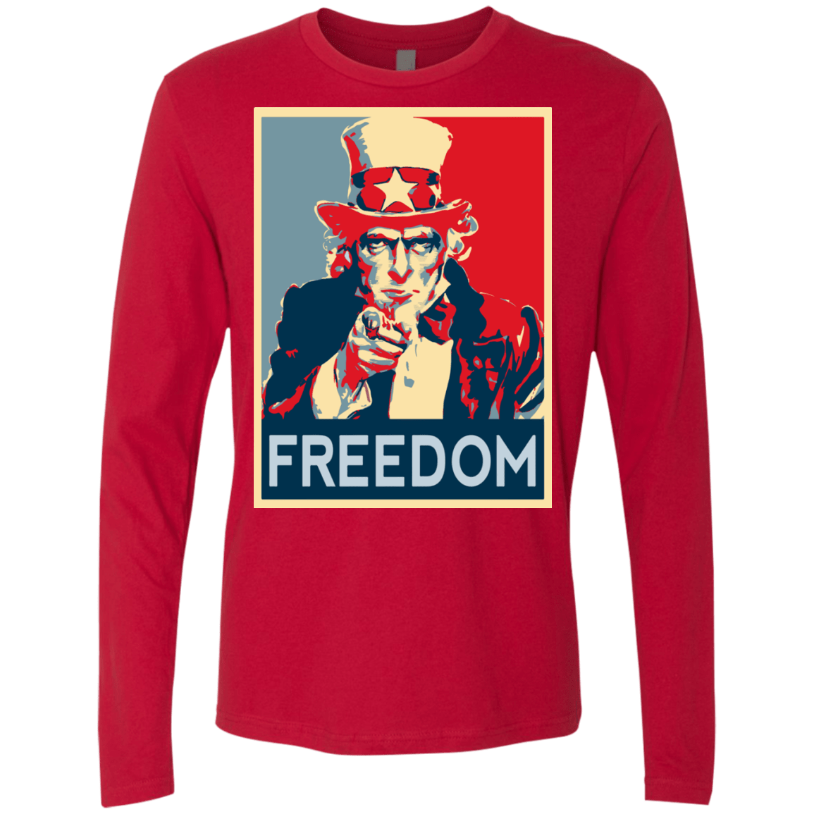 T-Shirts Red / S Freedom Men's Premium Long Sleeve