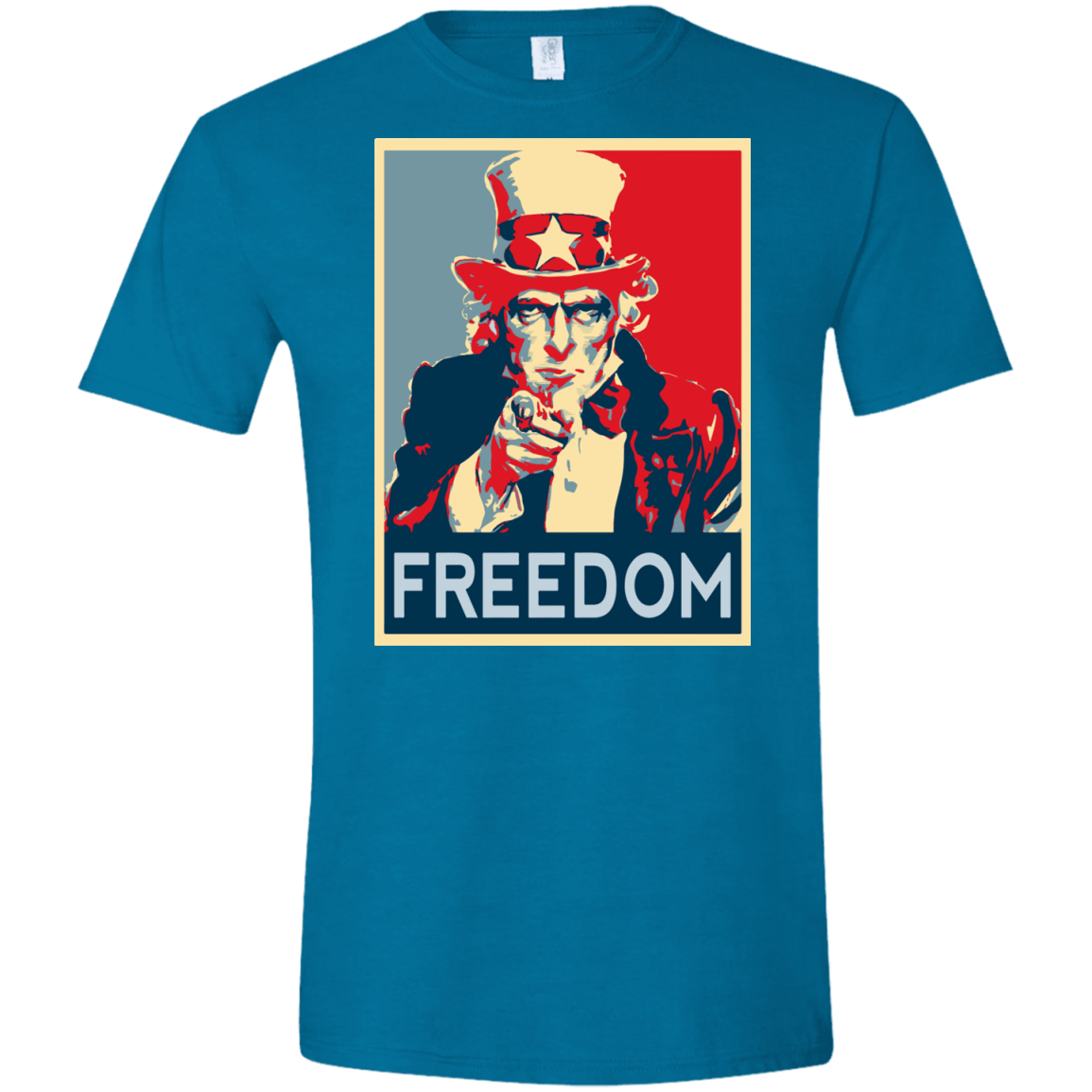 T-Shirts Antique Sapphire / S Freedom Men's Semi-Fitted Softstyle