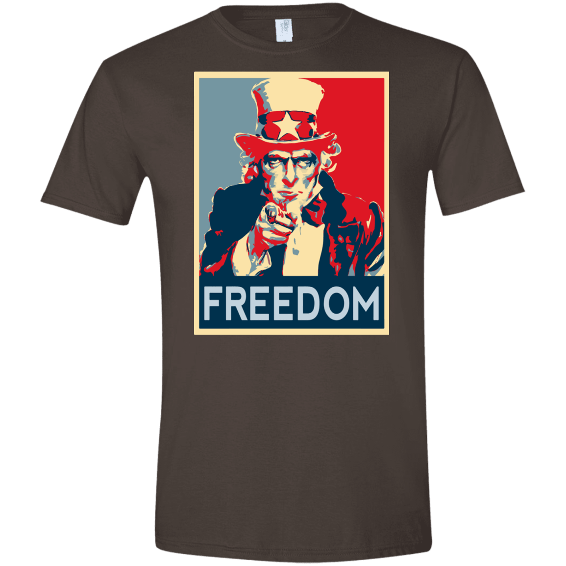 T-Shirts Dark Chocolate / S Freedom Men's Semi-Fitted Softstyle