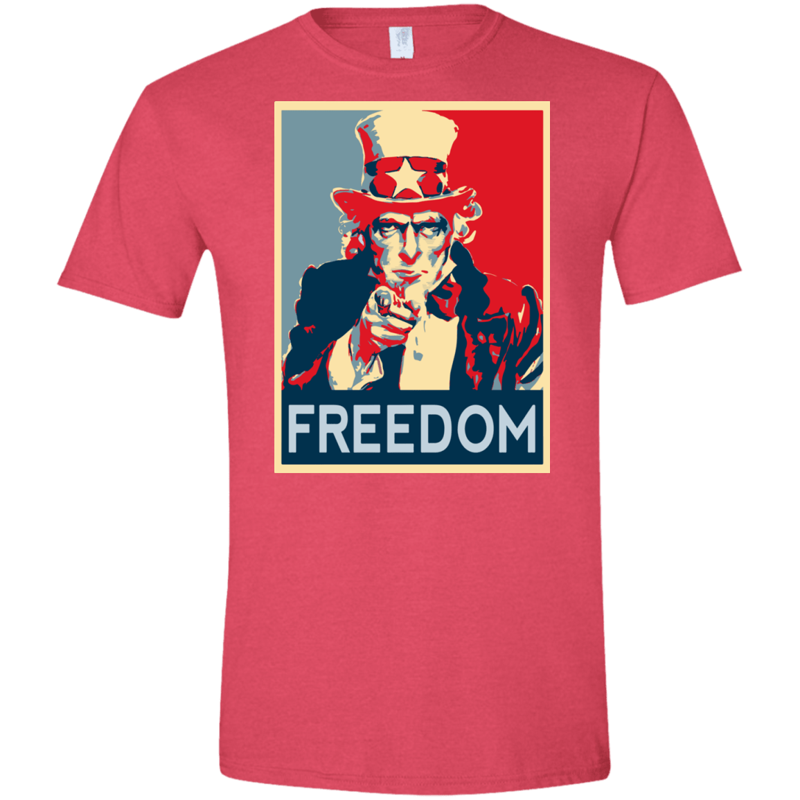 T-Shirts Heather Red / S Freedom Men's Semi-Fitted Softstyle