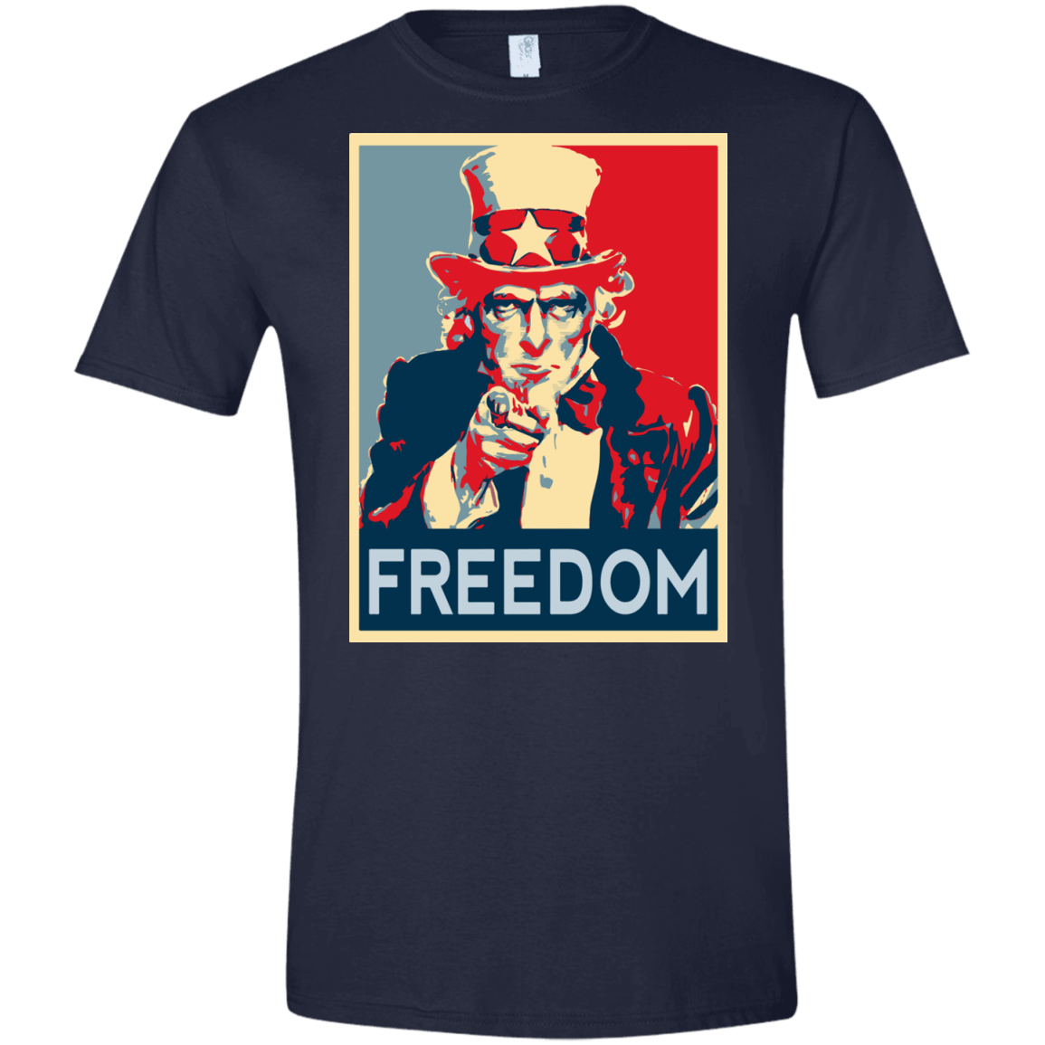T-Shirts Navy / X-Small Freedom Men's Semi-Fitted Softstyle