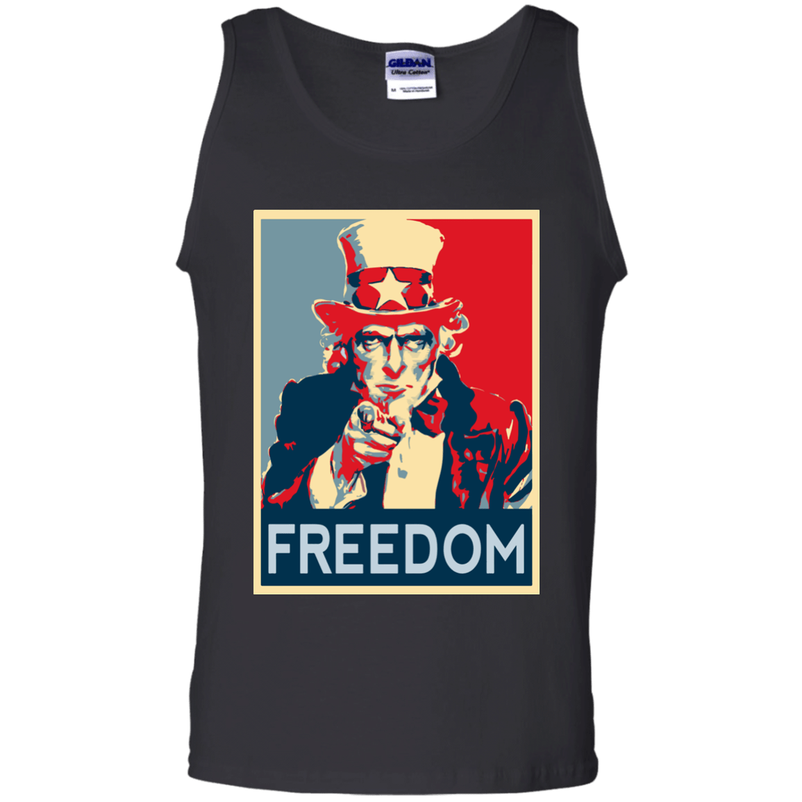 T-Shirts Black / S Freedom Men's Tank Top